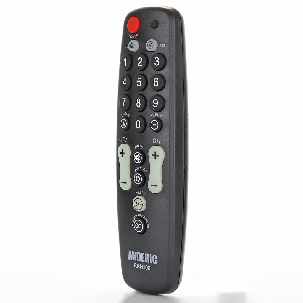 Anderic RRH100 2-Device Universal Remote Control for Hospitality TVs and Cable/Satellite/STB Boxes with Learning