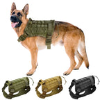 Tactical Camouflage Dog Vest Harness for Medium and Large Dogs，Easy Control and Comfortable for Hiking ，Training, and Outdoor