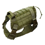Tactical Camouflage Dog Vest Harness for Medium and Large Dogs，Easy Control and Comfortable for Hiking ，Training, and Outdoor