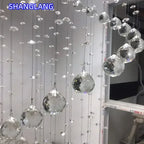 Modern Large K9 Crystal LED Chandeliers for Spiral Living Room Staircase Lamp Showcase Bedroom Kitchen Pendant Light Fixture