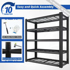Nnovaroom  72" Adjustable Metal Double Layer Column Shelving, Commercial Grade Utility Rack for Warehouse, Basement, Kitchen