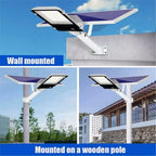 8000mah High Power Solar Street Lights Outdoor Commercial Parking Lot Light Dusk to Dawn Solar Security Flood Lights Solar Lamp