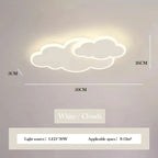 AuroraRealm Children's Bedroom LED Ceiling Lamp Creative White Cloud Boy Girl Study Fixture Lustre Home Decor Living Room Lights