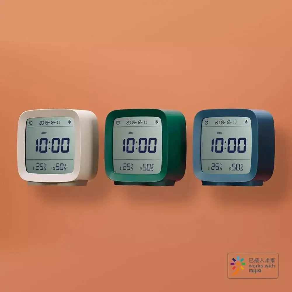 Qingping Bluetooth Digital Thermometer Temperature Humidity Monitoring Night Light Alarm Clock Work With Mijia App 3colors