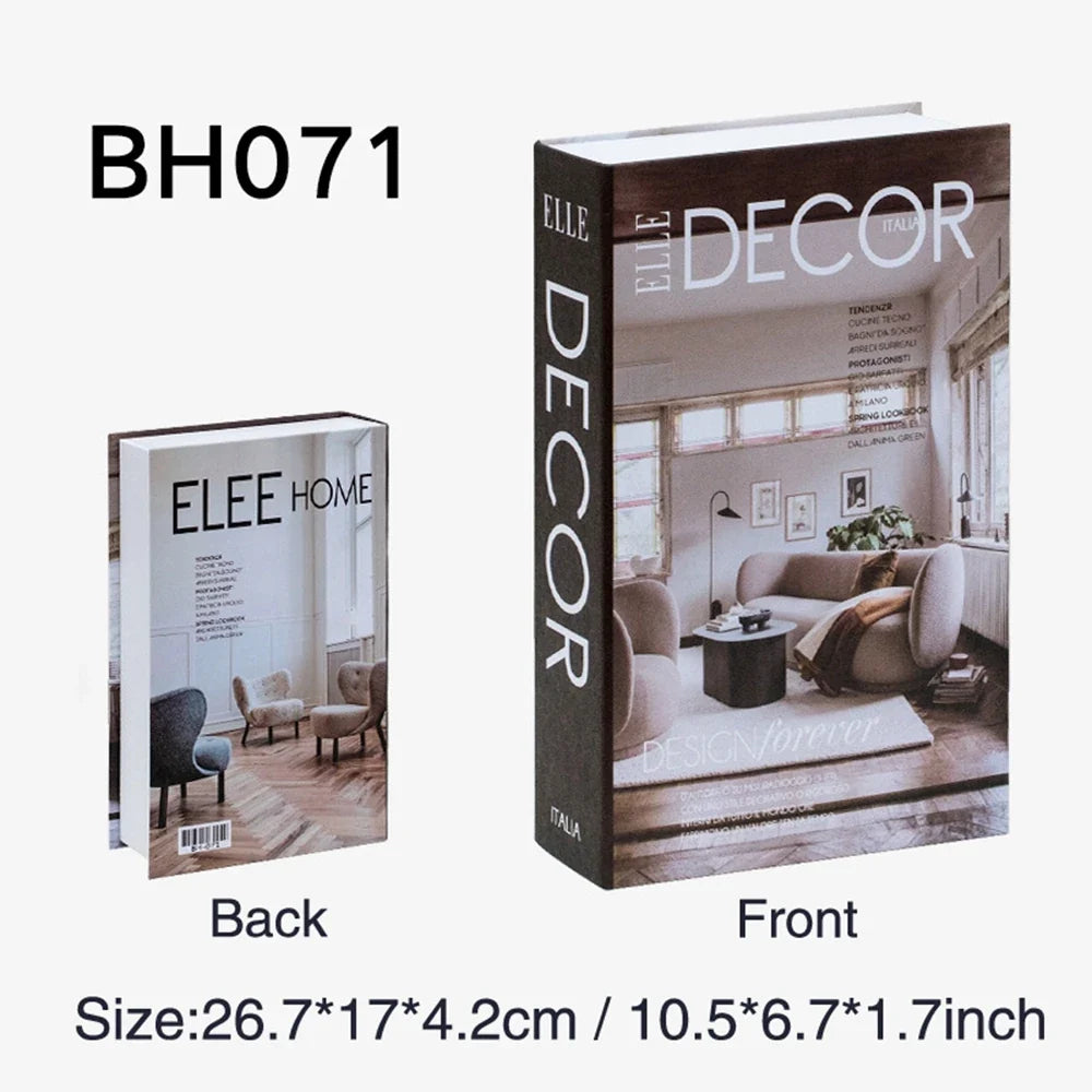 Luxury Fake Books Home Decoration Accessories for Living Room Fashion Fake Book Storage Box Simple Nordic Coffee Table Books