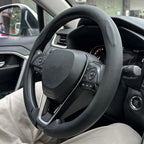 Steering Size 36-38cm Universal Non-slip Round Breathable leather Car Steering Wheel Cover Protector Suitable Auto Accessories