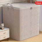 Extra Large Storage Box with Lid Modern Space Saving Design Durable for Clothes Bedding Home Organization Wardrobe Moving