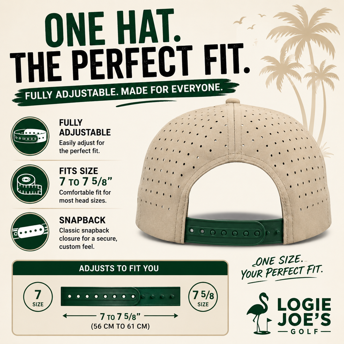 Pocket Aces Golf Hat | Snapback Cap | Built-in Magnetic Ball Marker Holder + Marker Included | Adjustable Gray & Black