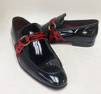 C Collection Patent Leather Loafer - Black/Red