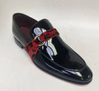 C Collection Patent Leather Loafer - Black/Red