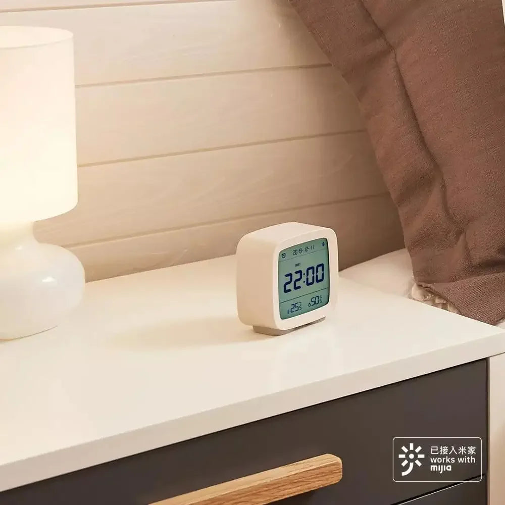 Qingping Bluetooth Digital Thermometer Temperature Humidity Monitoring Night Light Alarm Clock Work With Mijia App 3colors