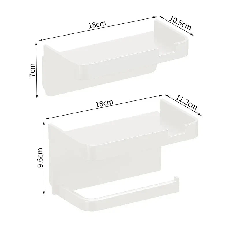 Plastic Toilet Paper Holder Storage Rack Bathroom Towel Placement of Seasoning bottles Bathroom Wall Roll of Paper Phone Storage