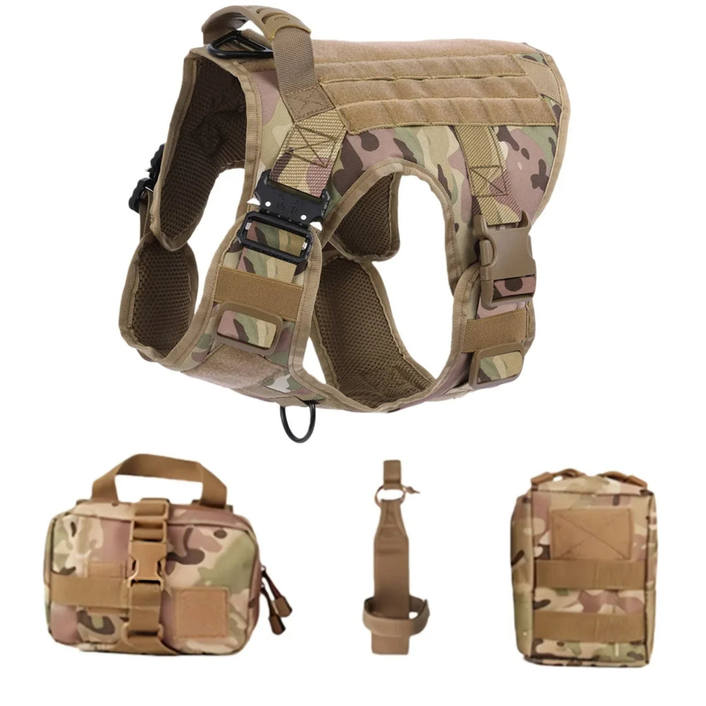 Tactical Military Vest Pet German Shepherd Golden Retriever Tactical Training Dog Harness and Leash Set For All Breeds Dogs