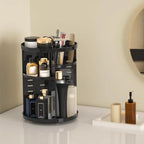 Rotating Makeup Organizer for Vanity 360 Spinning Skincare Organizers with Adjustable Trays Make Up Desk Storage Carousel Rack