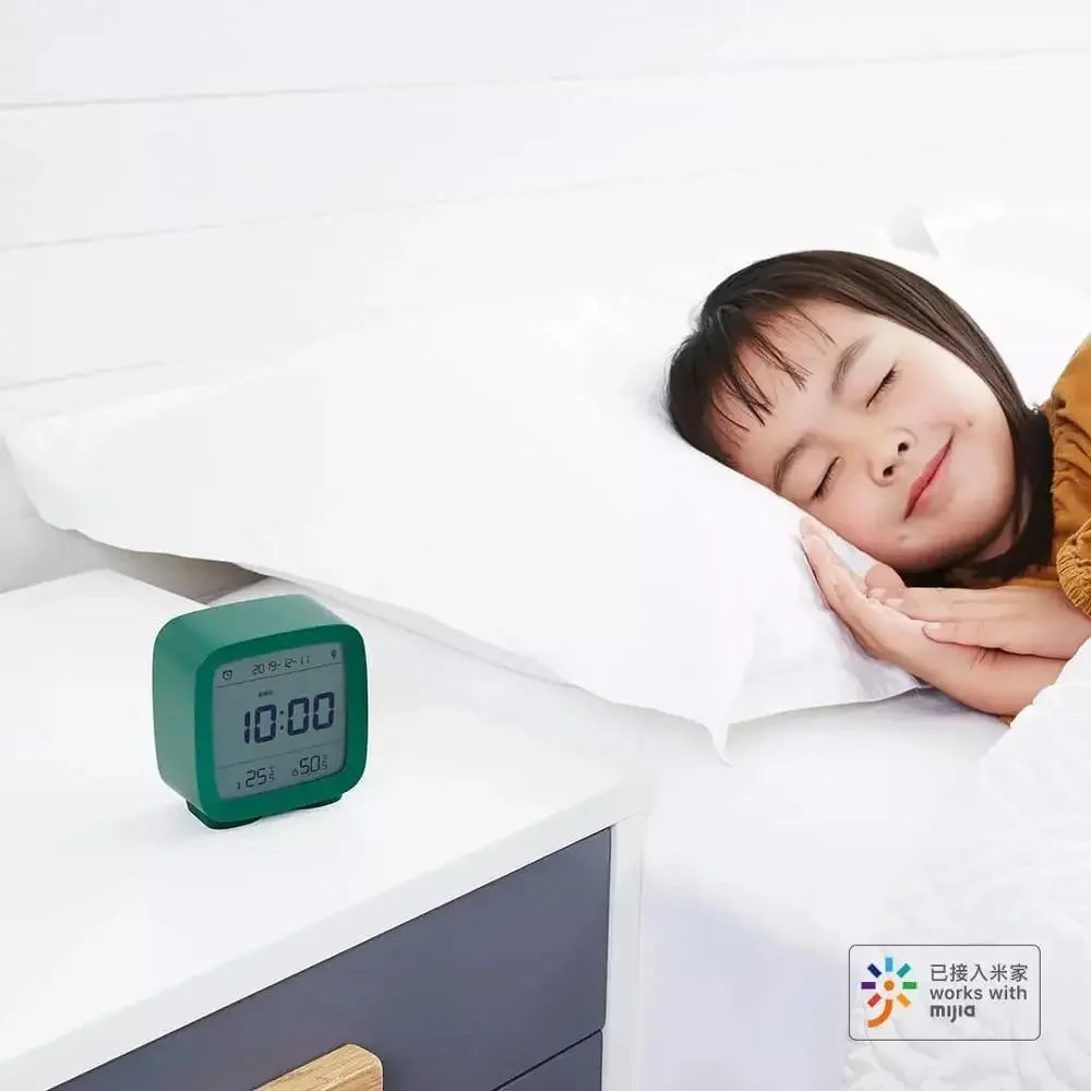 Qingping Bluetooth Digital Thermometer Temperature Humidity Monitoring Night Light Alarm Clock Work With Mijia App 3colors
