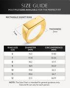 Rectangle Signet Rings (Gold)