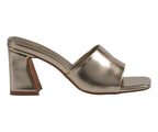 Women's Soho Gold Square Toe Heeled Sandals