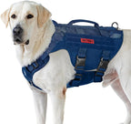Tactical No-Pull Dog Harness – Mesh MOLLE Vest with Dual Handles