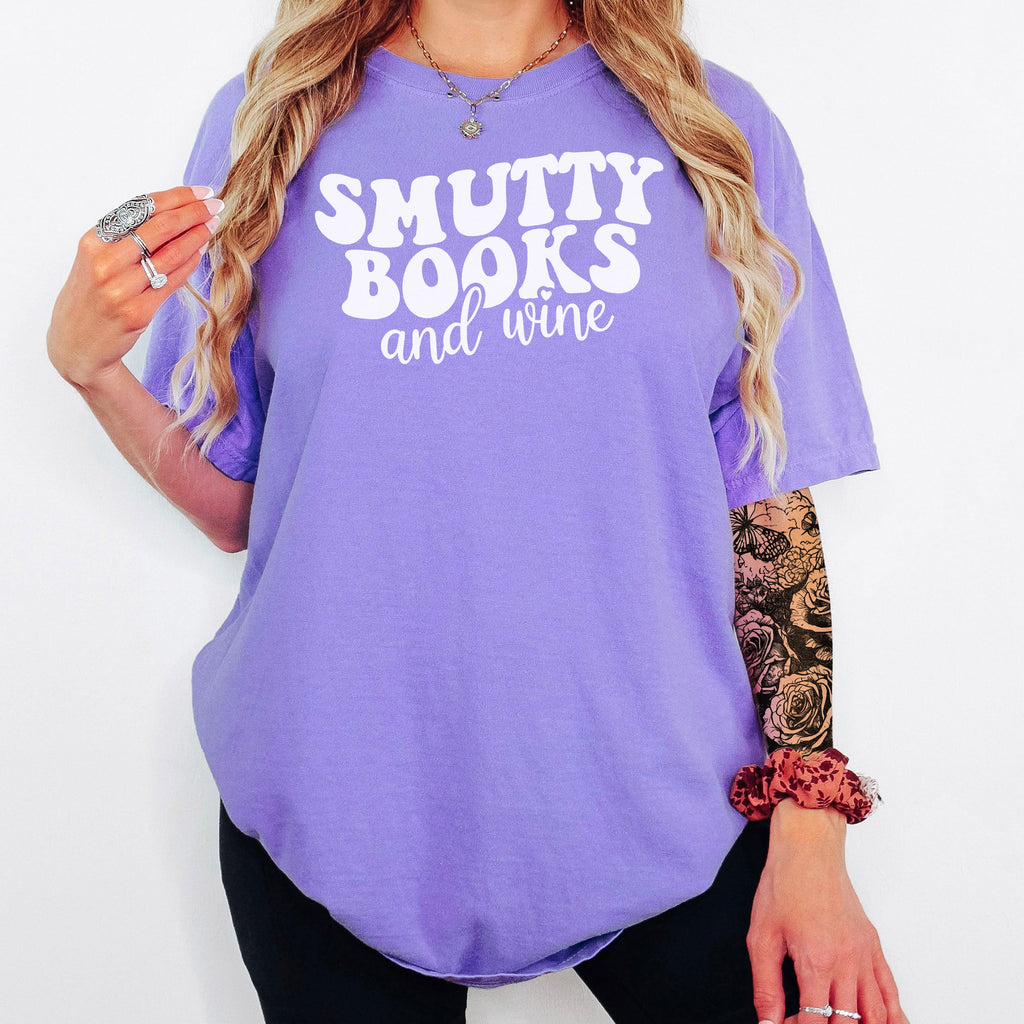 Smutty Books And Wine Heavyweight Comfort Colors Shirt