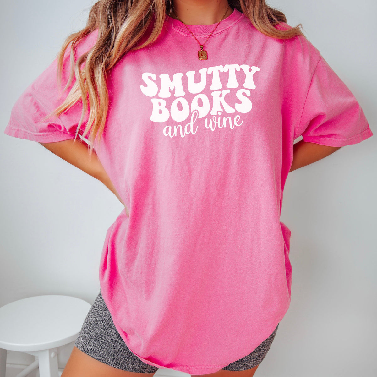 Smutty Books And Wine Heavyweight Comfort Colors Shirt