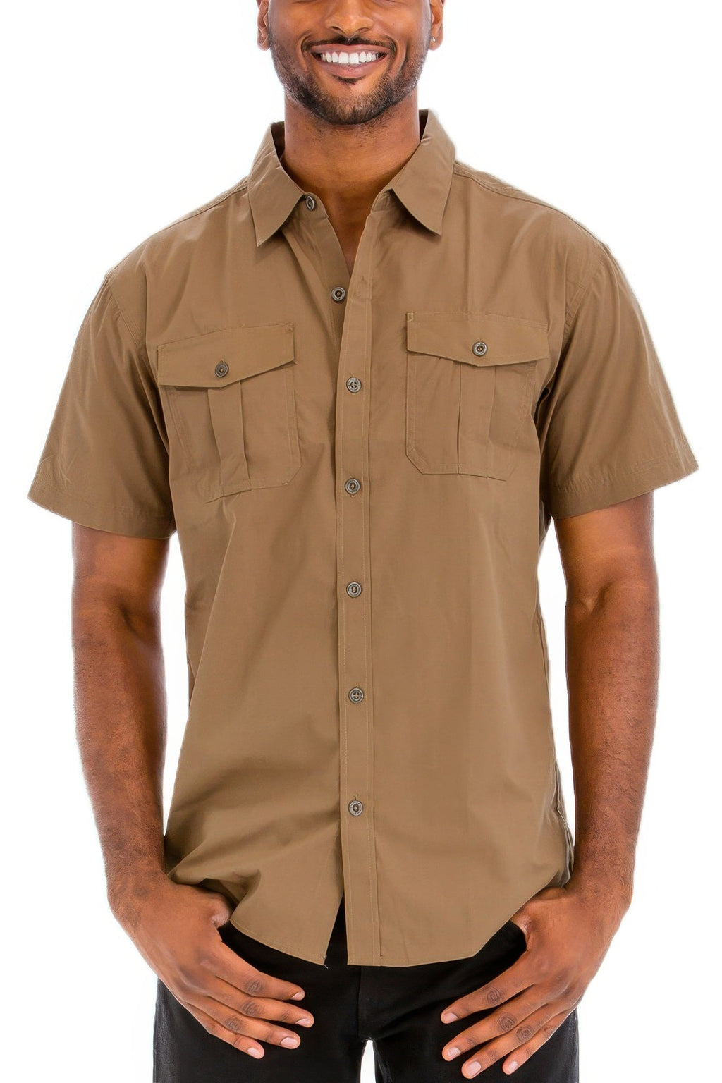 Two Chest Pocket Short Sleeve Shirt