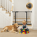 29.5-45.3" Wide Baby Gate with Wall Protector for Stairs