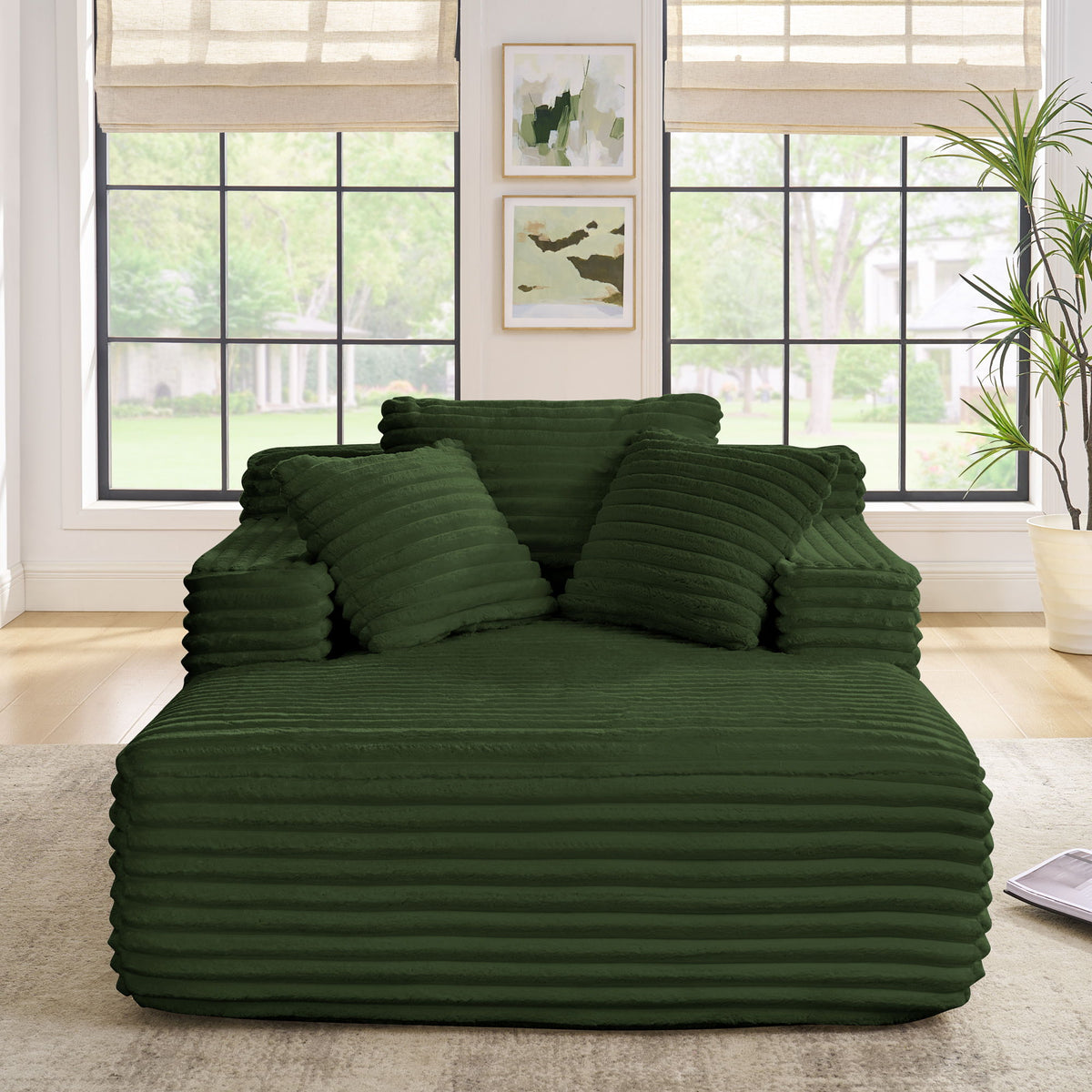 Chaise Lounge Sofa Bed With Deep Seat For Living Room