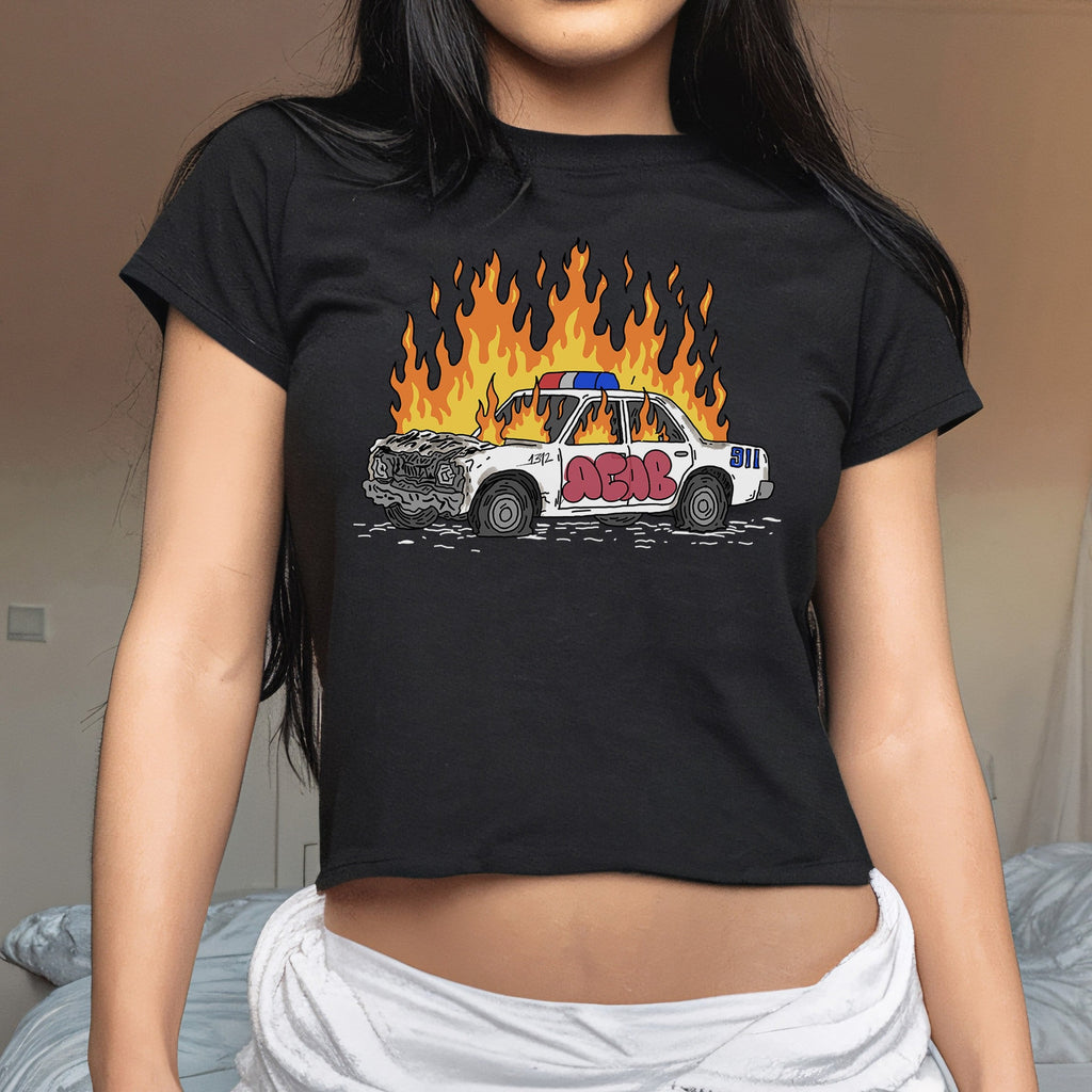ACAB Police Car Women's Baby Tee