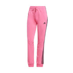 adidas Women's Primegreen Essentials Warm-Up Slim Tapered 3-Stripies Track Pants - Pulse Magenta