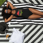 Africa on Gold One-Piece Swimsuit