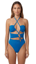 Reversible Anastasiya One-Piece Cut-Out Suit - Larkspur Riviera
