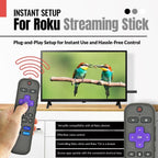 Anderic Substitute for Roku RC-GZ1 Streaming Stick Remote Control with Voice 3226001306 [RCGZ1]