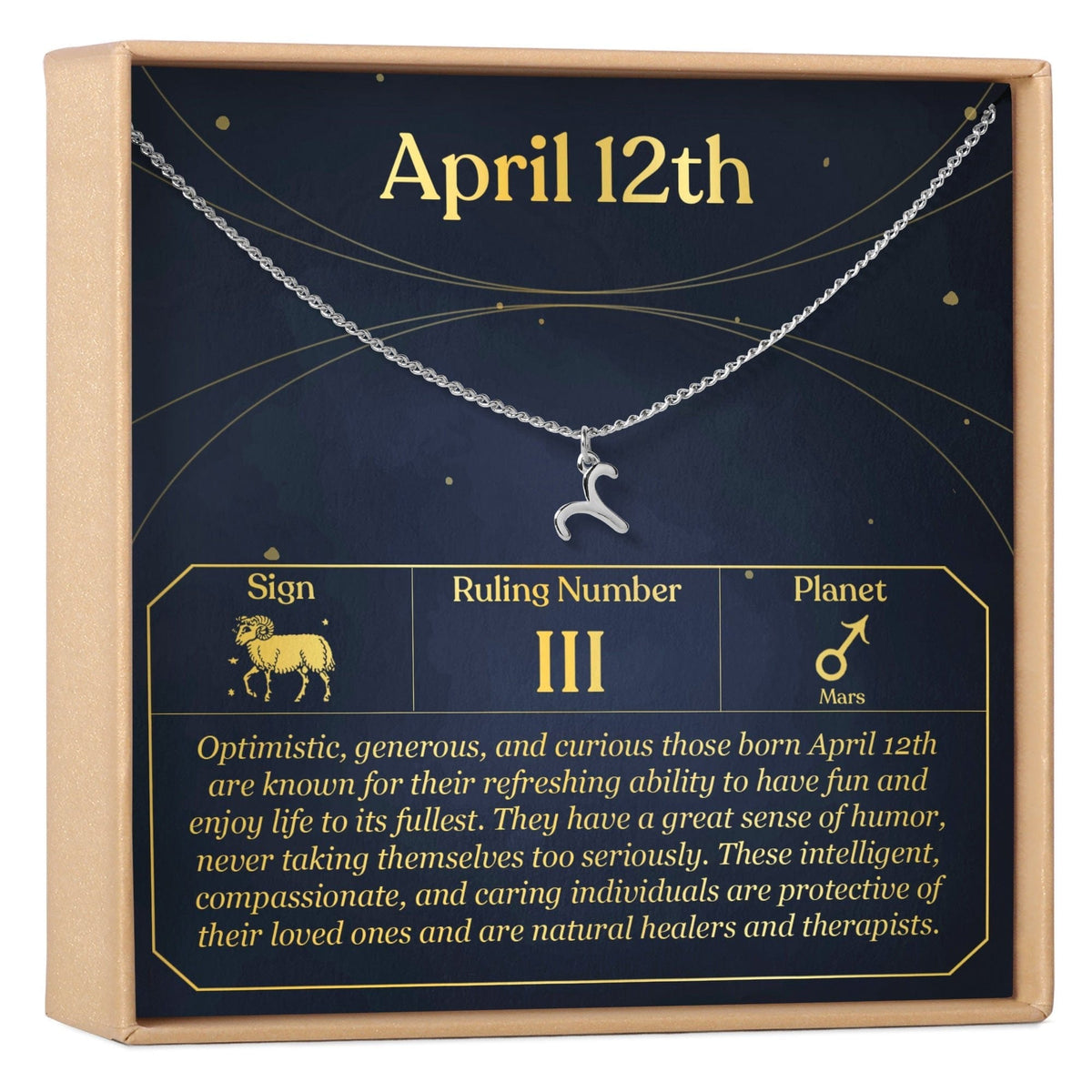 April 12th Aries Necklace