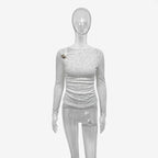 New Womens Versatile Long-sleeve Top With An Irregular Sheer Design