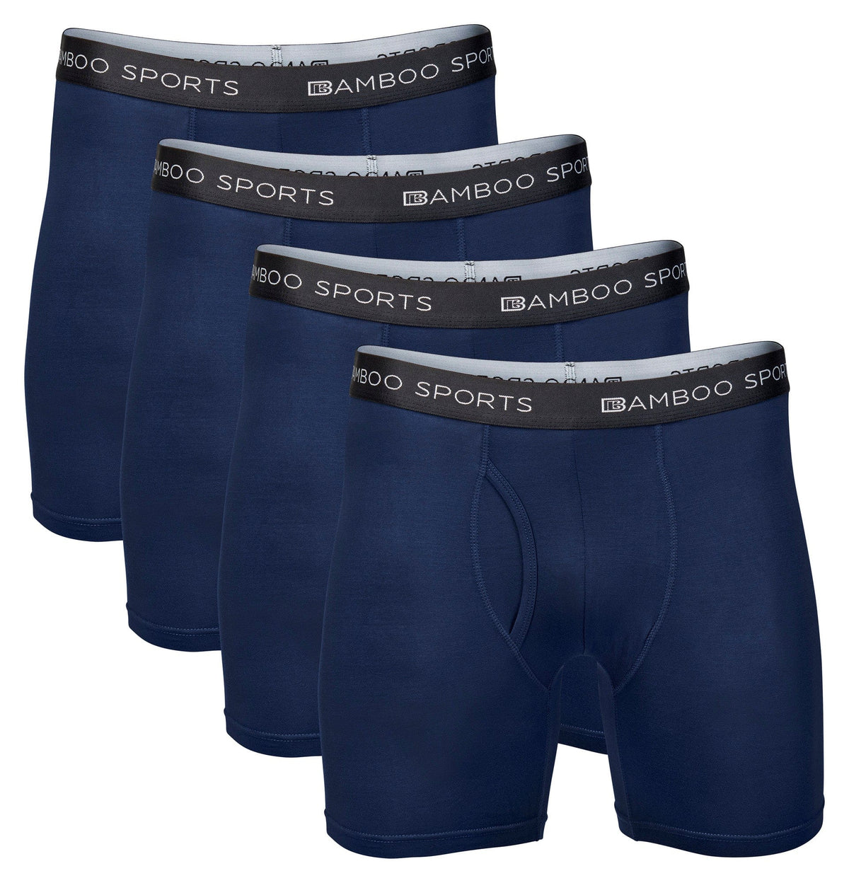 Men's 4" Inseam Bamboo Rayon Boxer Briefs - 4 Pack