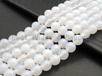 Quality Natural Milky White Agate Beads, UA82