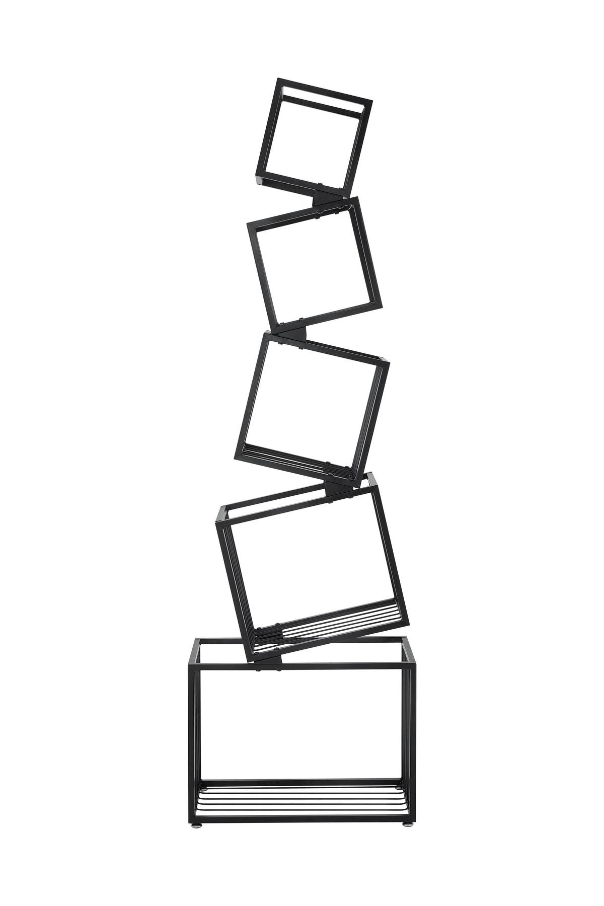 5-Tier Metal Geometric Bookshelf