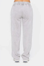Mono B Elastic Waist Fleece Pants with Pockets