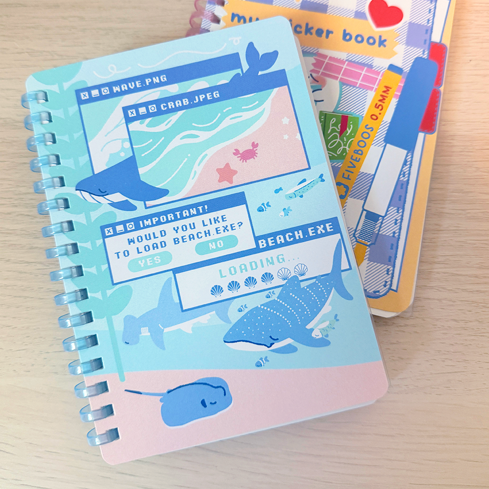 Ocean.exe Reusable Sticker book