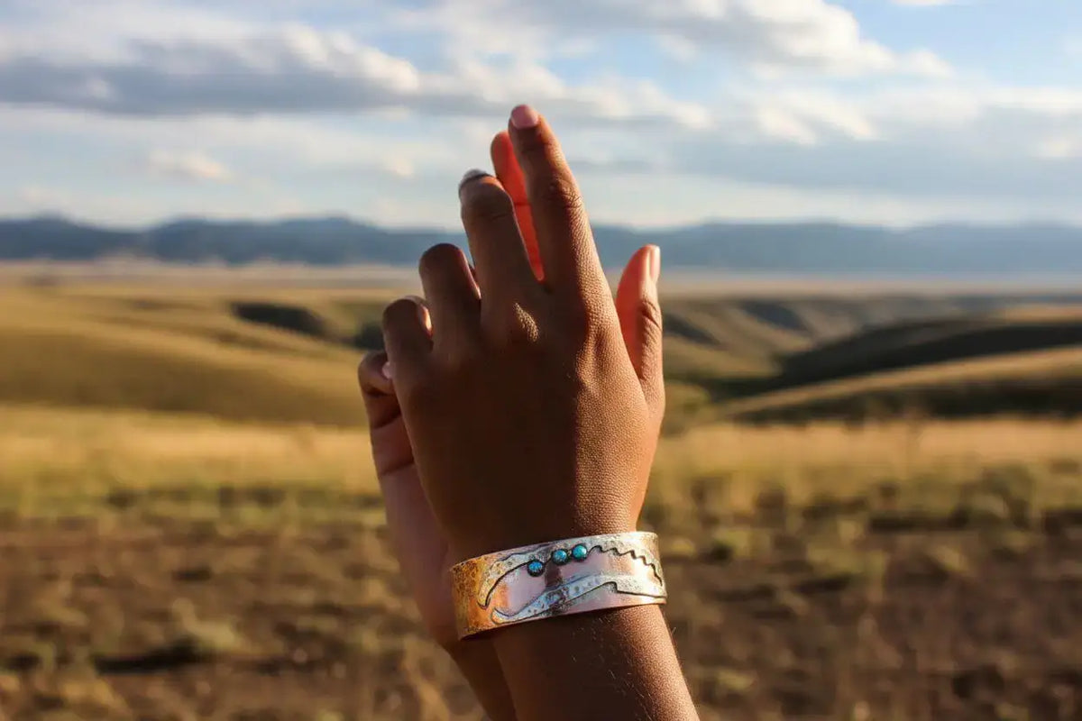 Copper Sculpted Angel Wing Frame Cuff