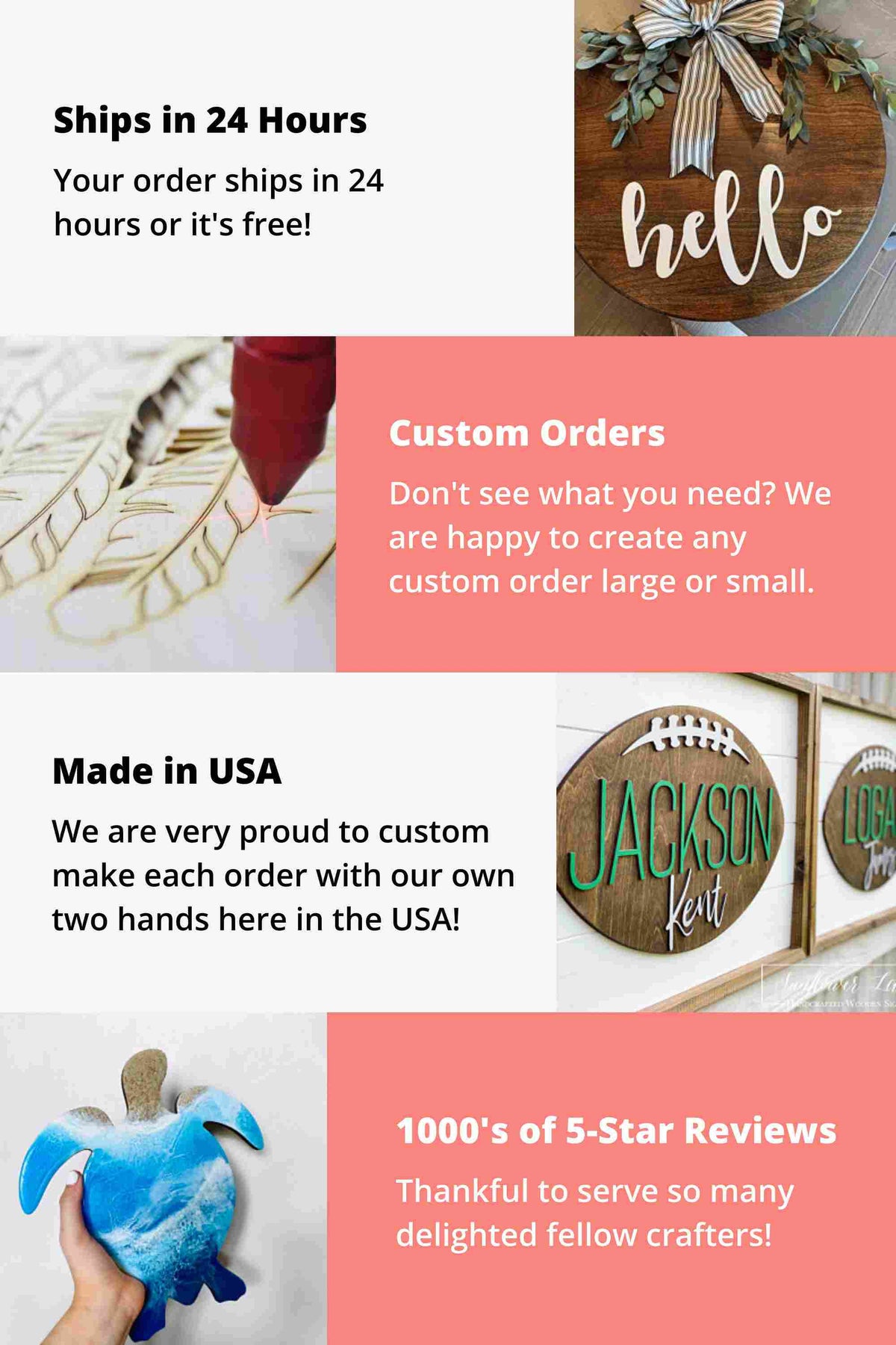 Unfinished Wood Block Letter T - Craft - up to 46" DIY