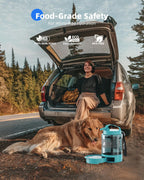 77oz Dog Travel Water Bottle with Bowl Leak Proof Hiking Camping Bottle