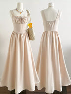 Square Neck Sleeveless A-Line Dress