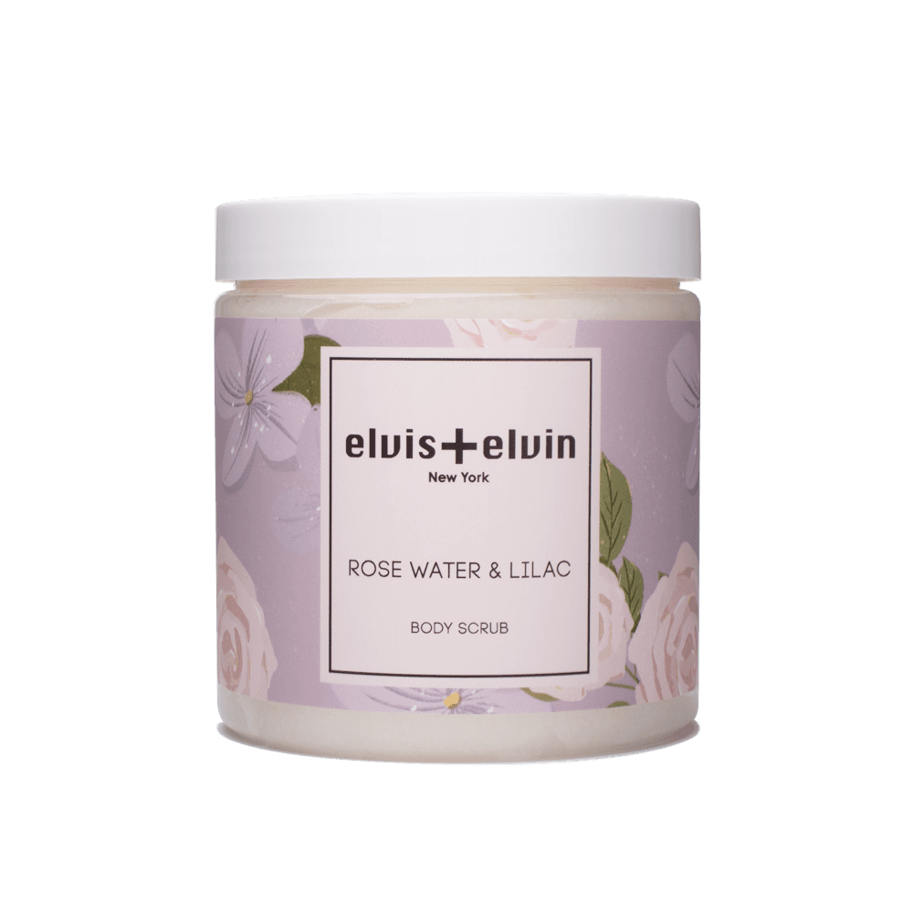 elvis+elvin Rose Water & Lilac Body Scrub with Dead Sea Salt 300ml