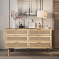 59.06" 6-Drawer Rattan Storage Cabinet