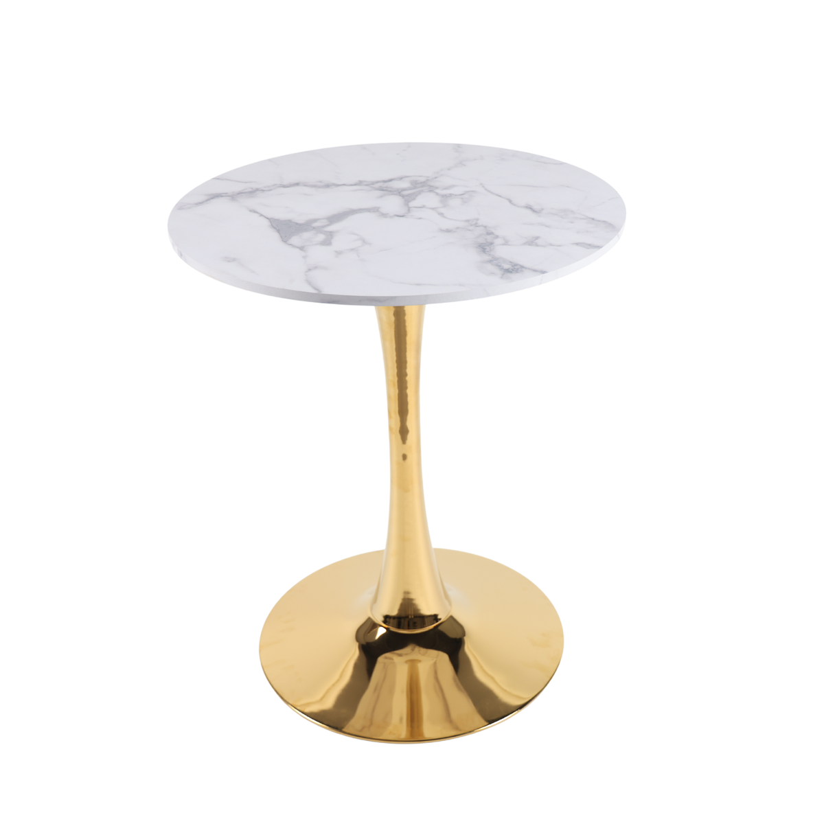 Mid-Century Tulip Dining Table With White Marble Top