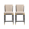 Modern Armless Counter Stool - Set of 2