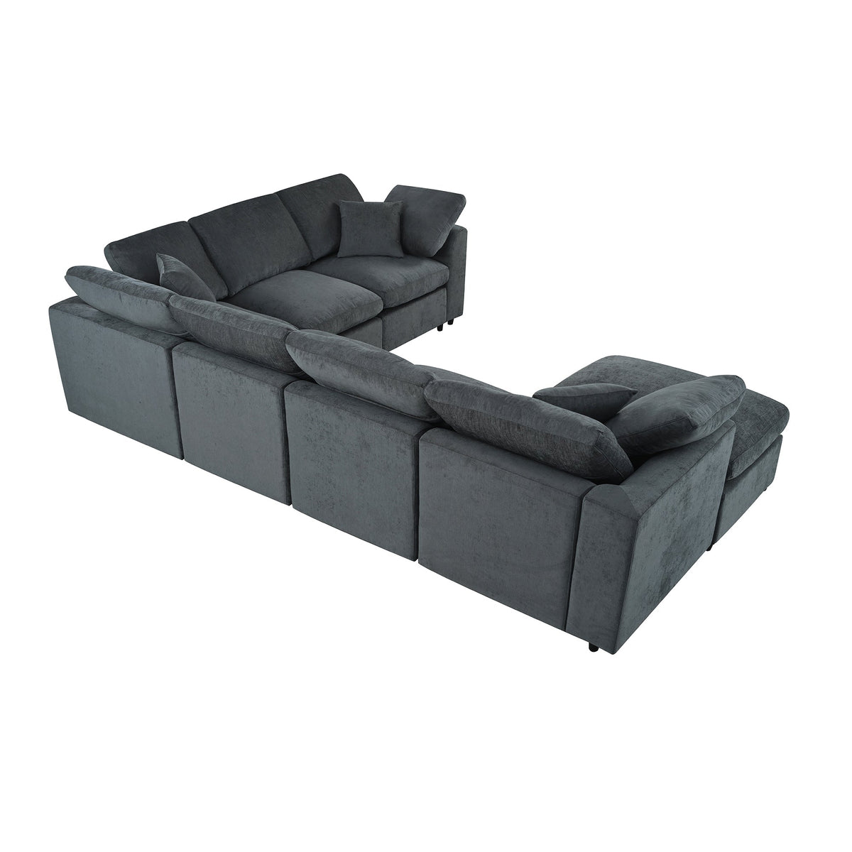 U_Style 120.8" Extra Large 7-Seater Modular Sectional Sofa