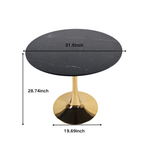 Mid-Century Tulip Dining Table with Black Marble Top