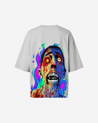 G West Womens Oversized Flaming Zombie Tee
